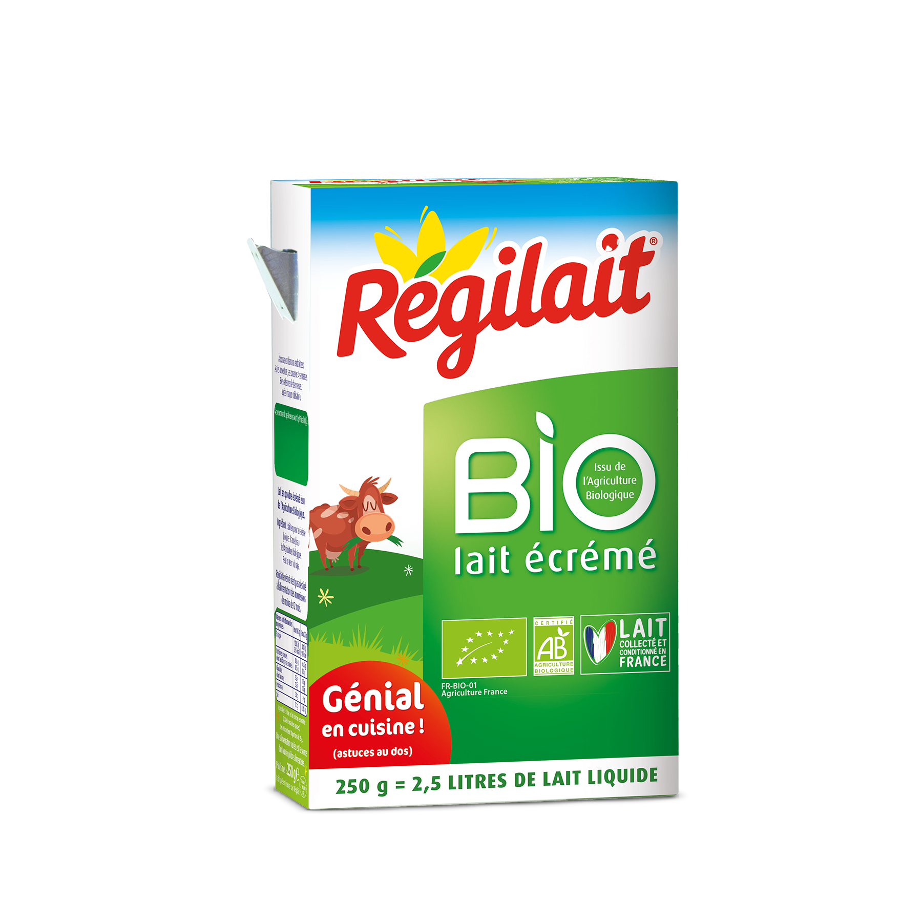 Lait en poudre écrémé bio - Grandeur Nature - 300 g