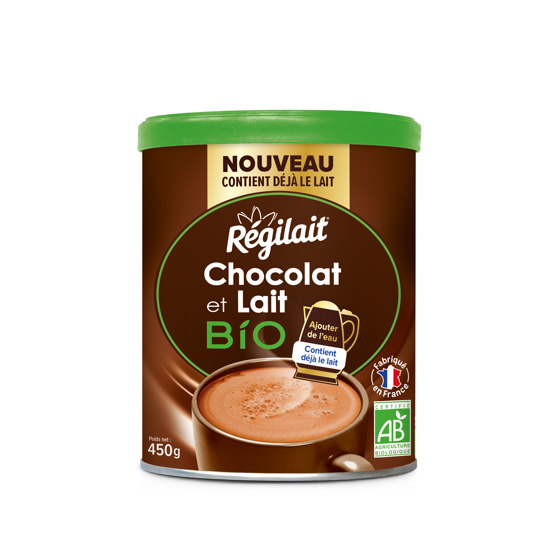 Chocolat chaud instantané BIO Régilait