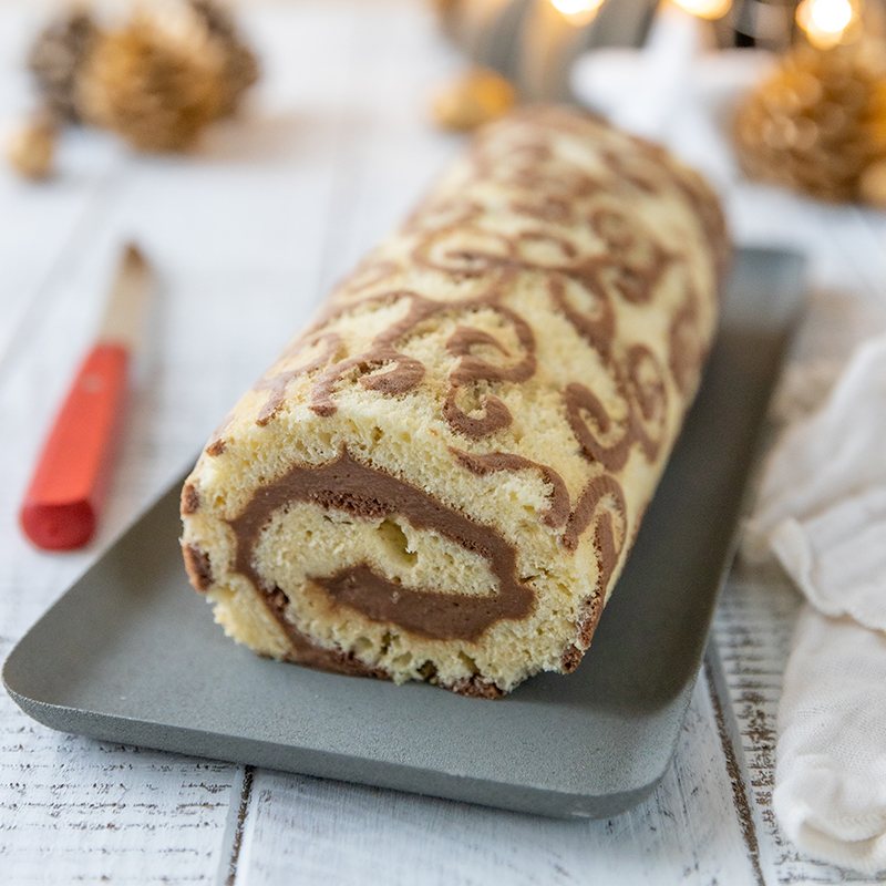 Buche Roulee Chocolat Et Caramel Regilait Buche Roulee Chocolat Et Caramel Regilait