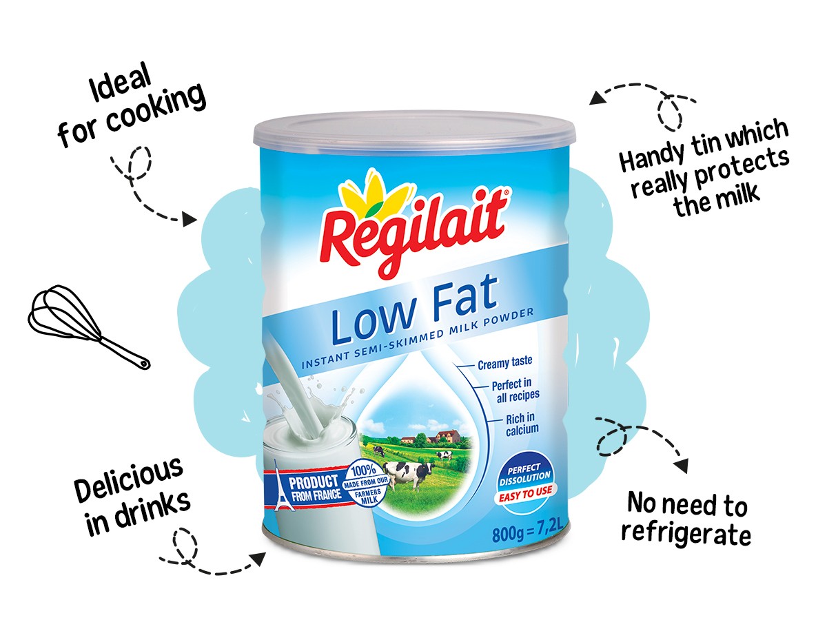Instant low fat milk powder 14% fat
