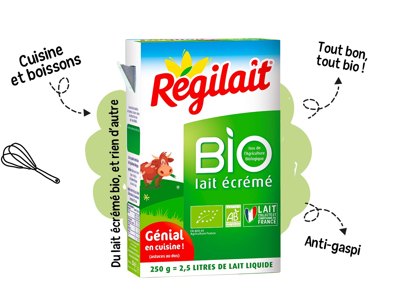 Lait écrémé en poudre BIO