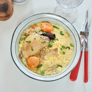Tajine de poulet aux abricots secs