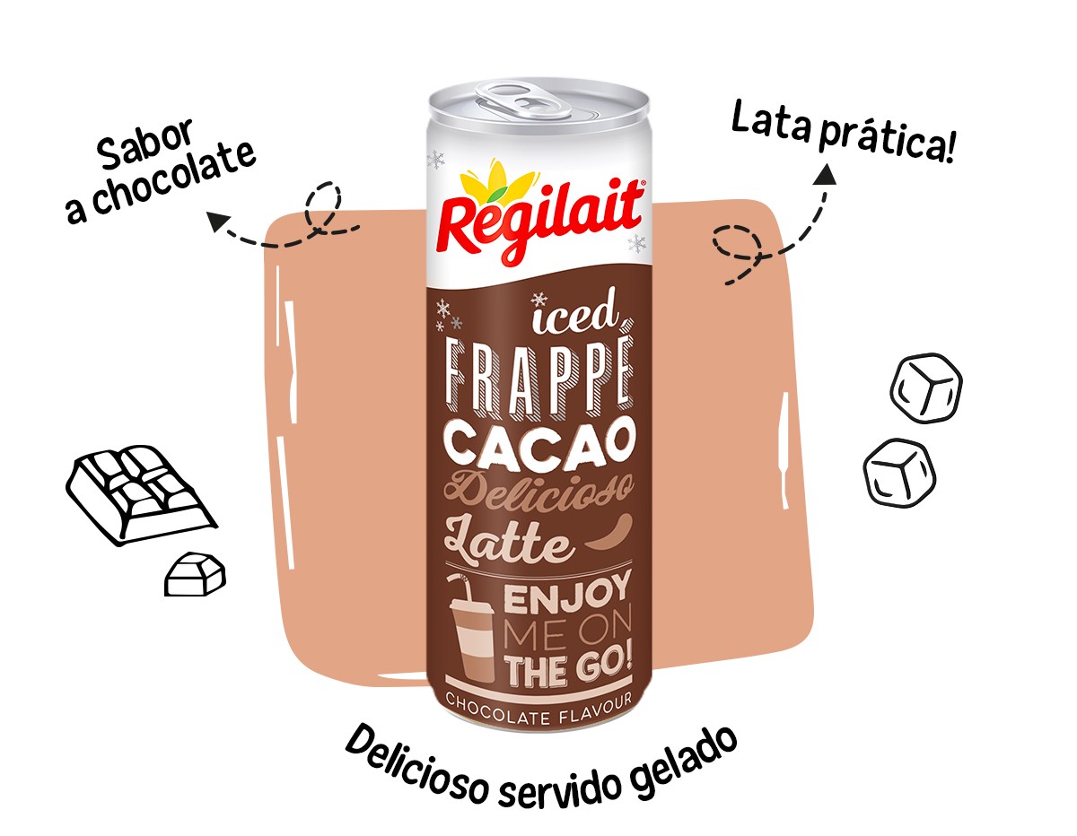 Lata de Latte com sabor a chocolate