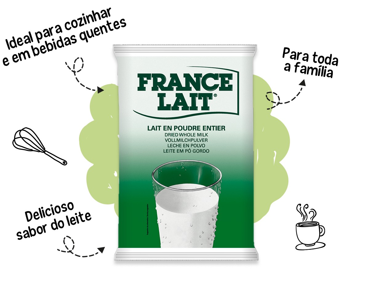 Leite gordo em pó France Lait