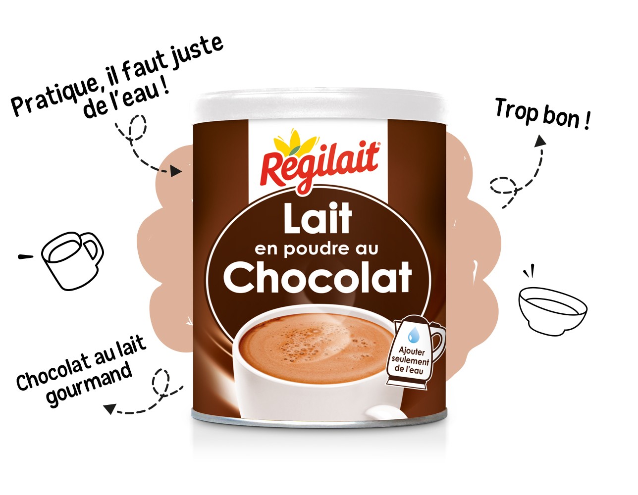 Lait en poudre au chocolat