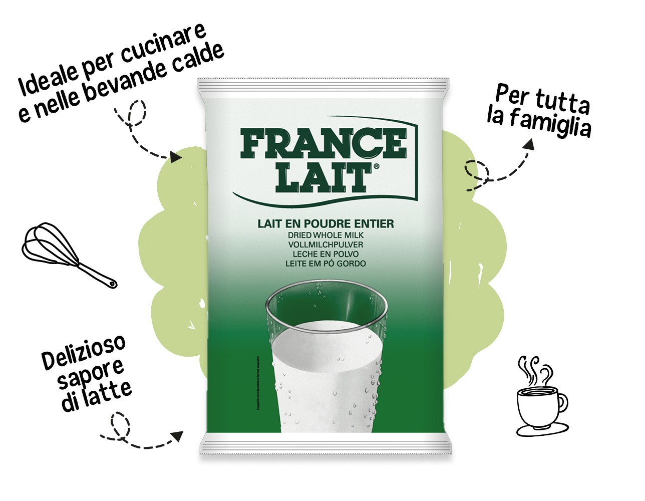 Latte intero istantaneo in polvere France Lait