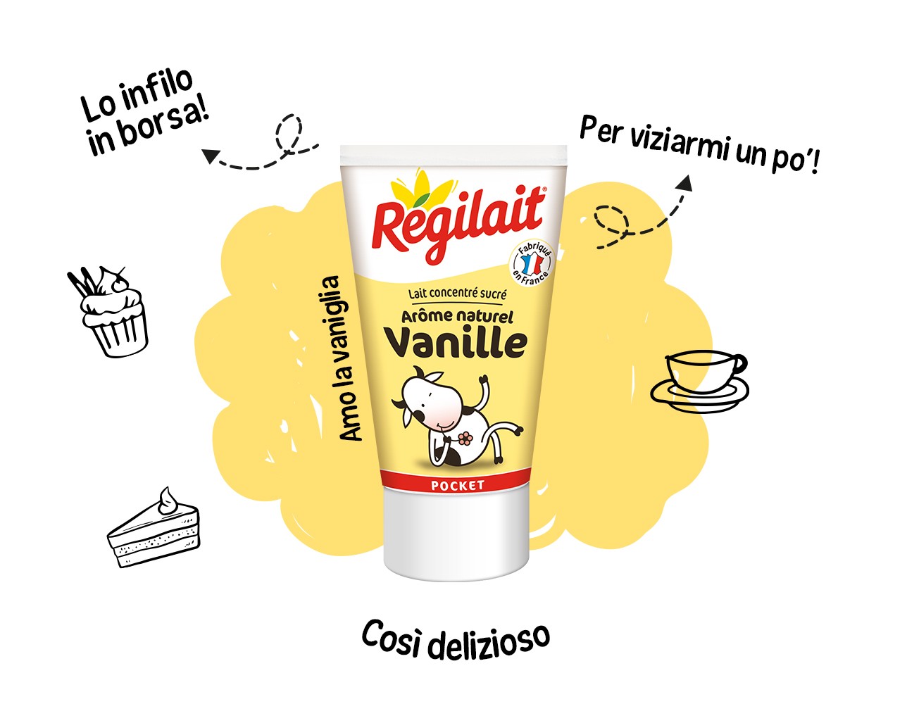 Latte condensato zuccherato alla vaniglia