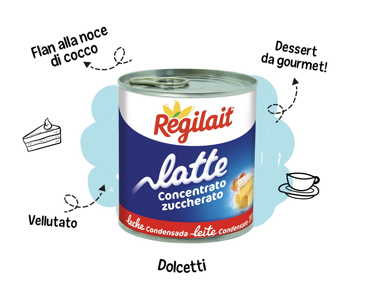 Latte intero condensato zuccherato