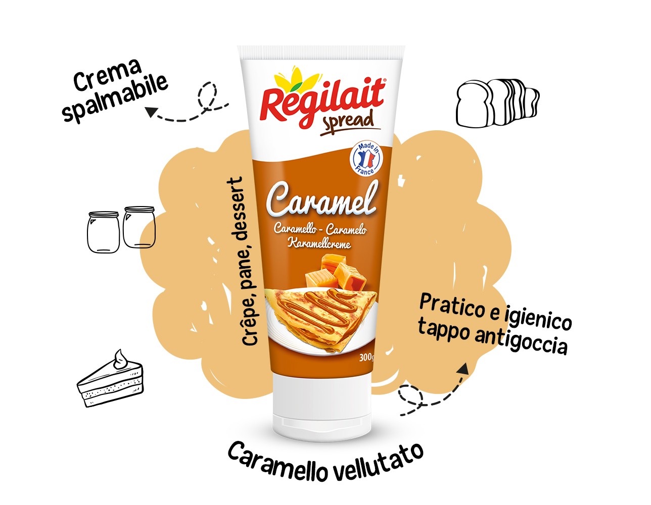 Tubetto 300 g Caramello