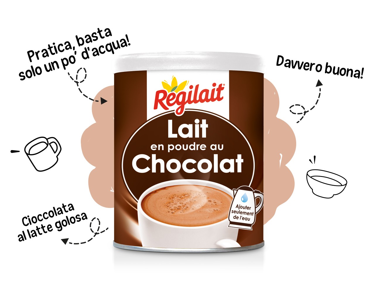 Latte in polvere al cioccolato