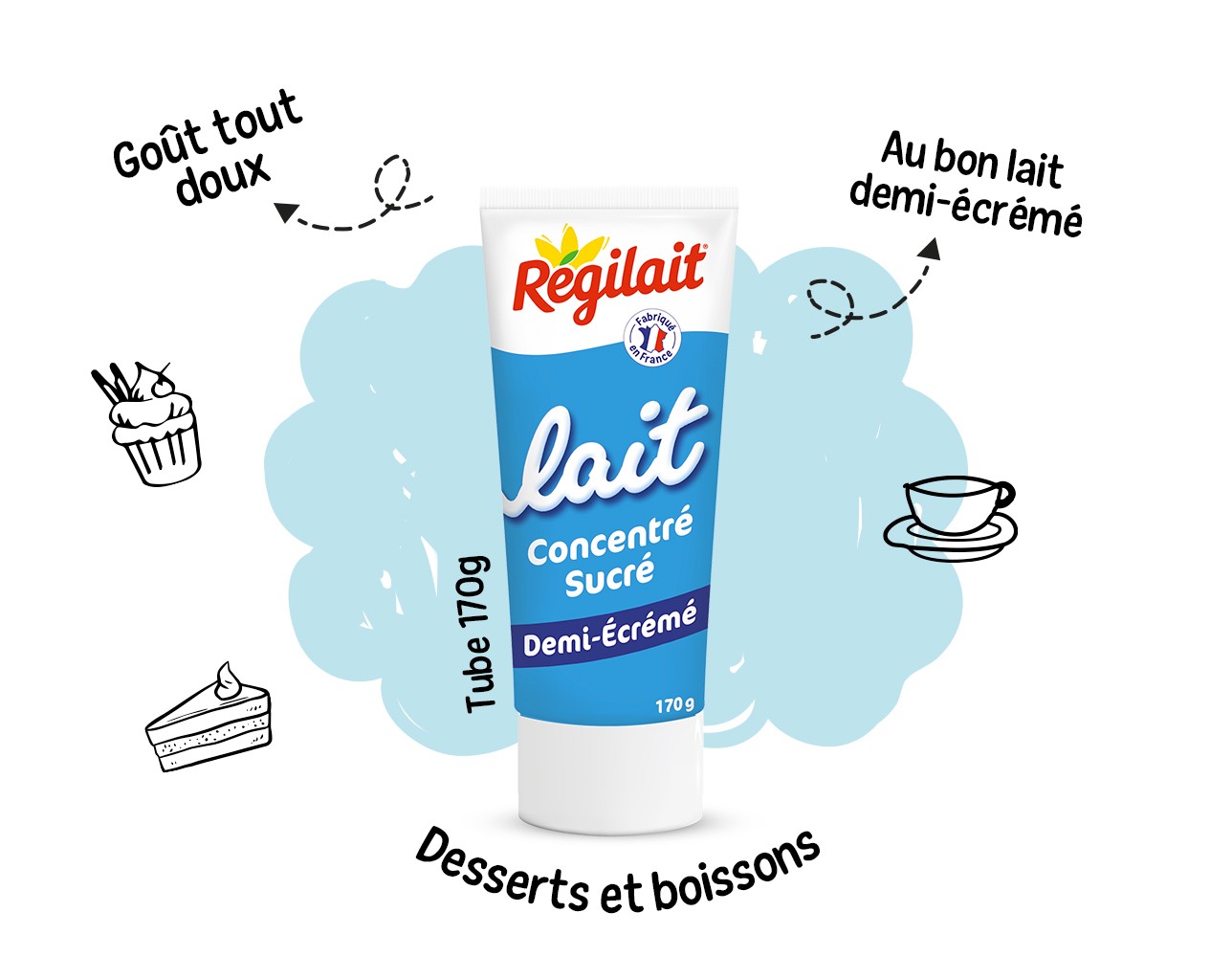 Lait concentré sucré demi-écrémé