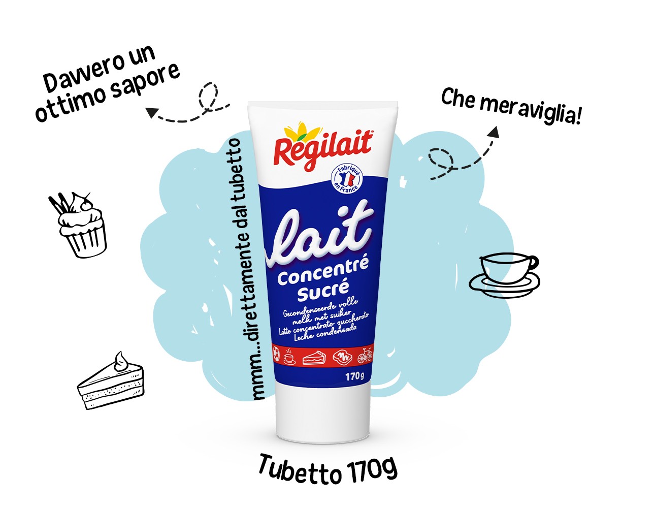 Latte intero condensato zuccherato