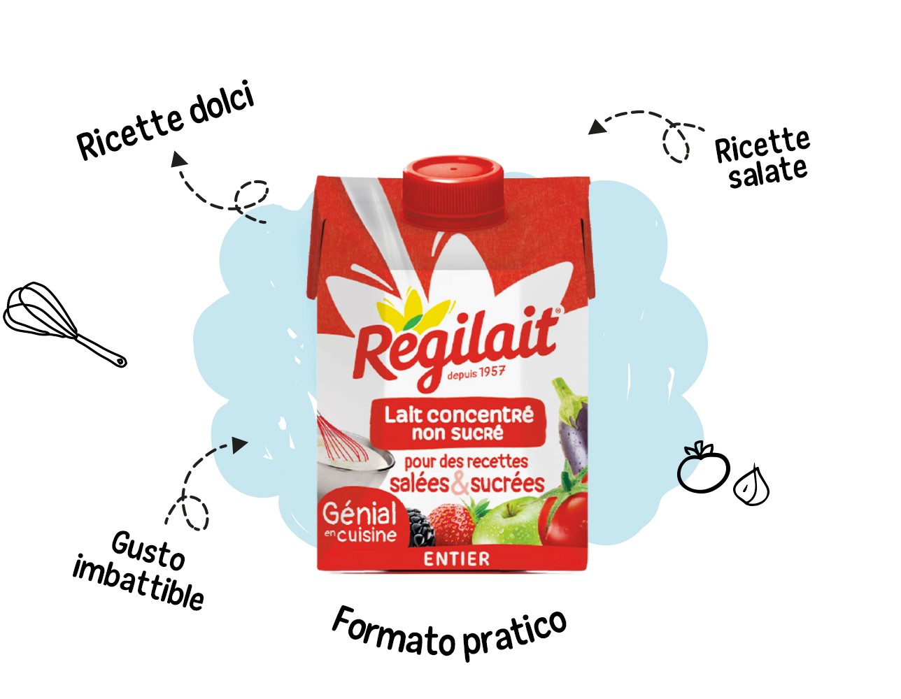 Minibrick di latte intero condensato non zuccherato