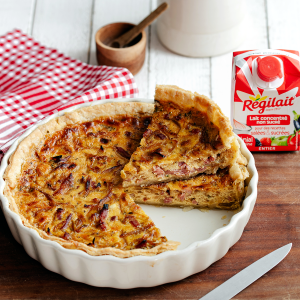 Quiche aux oignons et lardons
