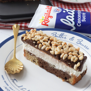 Gâteau crémeux au chocolat et riz soufflé
