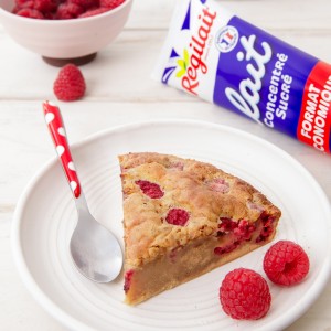 Clafoutis aux framboises et spéculoos