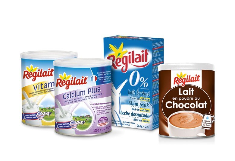 Powdered milk, condensed milk, spreads Régilait