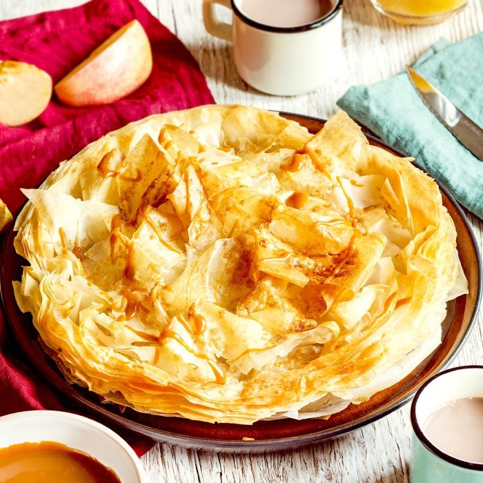 Croustade de pommes et caramel beurre salé - Régilait